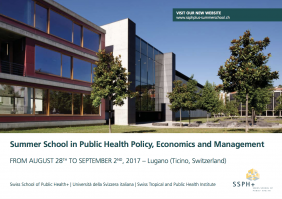 Registrations for the Summer School in Public Health Policy, Economics and Management, in Lugano are now open!