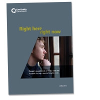 New report looking at people’s experience of care during a mental health crisis